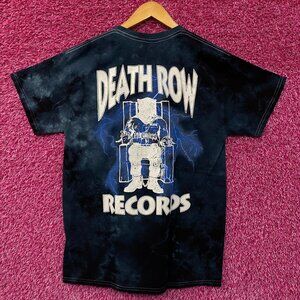 Death Row Records Logo Tie dye  blue Tshirt size medium